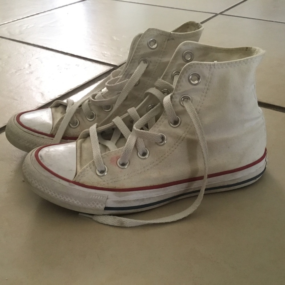 white converse high tops